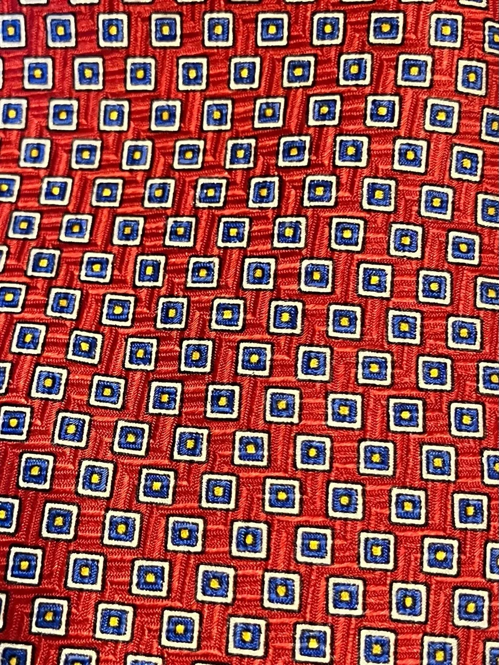 Polo by Ralph Lauren Red Geometric Silk Tie